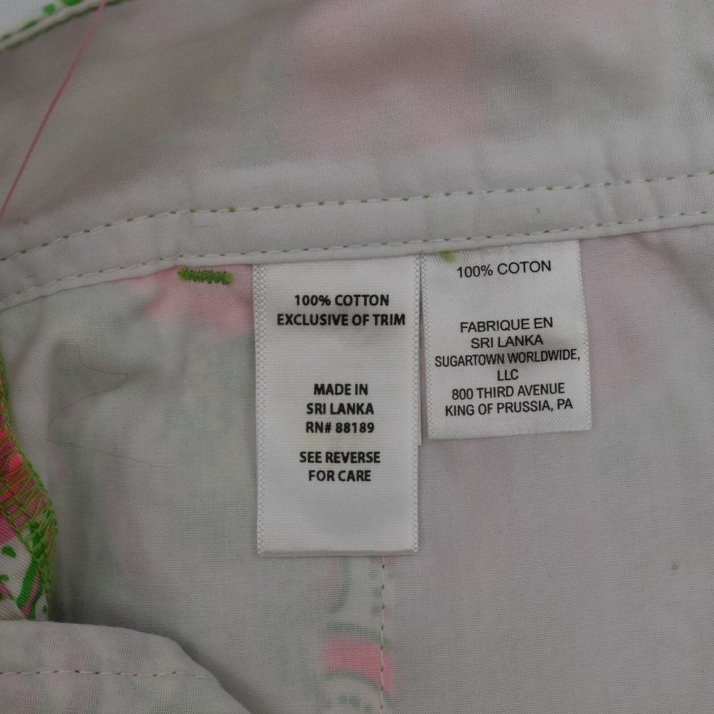 Lilly Pulitzer Callahan Shorts Womens 00 Resort White Hot Wings Flamingos - Picture 7 of 9